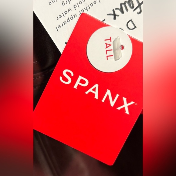 NEW SPANX - TALL length SPANXshape™ Faux Leather Patent Leggings - Picture 7 of 10